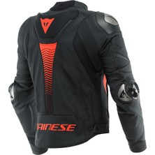 Dainese Super Speed 4 Black Matt Fluo Red Deri Ceket