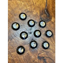 Gönülden Tasarım 2.50 cm Çap 10 Adet Gümüş Renk Taş Giyim Hobi Aksesuar Seti