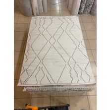 Karmen Halı Karmen Halı Karmen Halı H01889 Cizgili Salon Halısı ( 160X230) -Krem