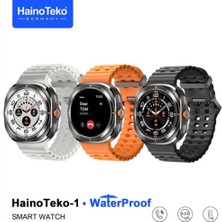 MerciTech Haino Teko Germany 1 Waterproof Watch 10 Serisi Amoled Ekran Su Geçirmez 3 Kordonlu Akıllı Saat