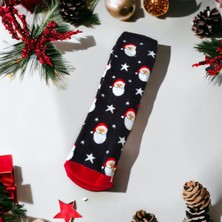 Sembol Yılbaşı Temalı Uzun Havlu Çorap Christmas Yeni Yıl
