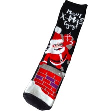 Sembol Yılbaşı Temalı Uzun Havlu Çorap Christmas Yeni Yıl