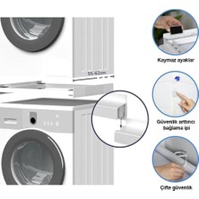 Supervac Çamaşır Makinesi Kurutma Makinesi Ayarlanabilir Birleştirme Istifleme Kiti  (Tüm Makinelere Uygun)