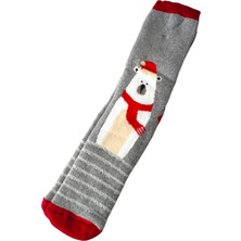 Sembol Yılbaşı Temalı Uzun Havlu Çorap Christmas Yeni Yıl