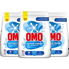 Omo Active Fresh Toz Çamaşır Deterjanı Beyazlar İçin En Zorlu Lekeleri İlk Yıkamada Çıkarır 5,5 KG  x3