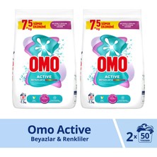 Omo Active Fresh Toz Çamaşır Deterjanı Renkliler 7.5 kg X2