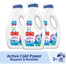 Omo Sıvı Deterjan Active Beyazlar ve Renkliler 1690 ml x3