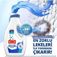 Omo Sıvı Deterjan Active Fresh Beyazlar 1690 ml X1 + Omo Sıvı Deterjan Renkliler 1690 ml X1