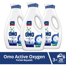 Omo Active Oxygen Etkisi Sıvı Çamaşır Deterjanı Beyazlar İçin Leke Çıkarıcı 1690 ml x3