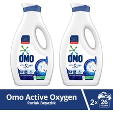 Omo Active Oxygen Etkisi Sıvı Çamaşır Deterjanı Beyazlar İçin Leke Çıkarıcı 1690 ml x2