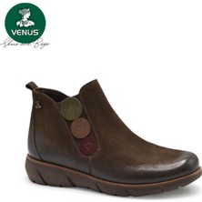 Venüs Kadın Hakiki Deri Spor Fermuarlı Bot 1953755K - Kahve - 36