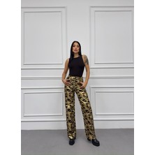 Xbella Denim Leopar Baggy Pantolon