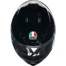 Agv K6 S Parlak Siyah Kapalı Kask