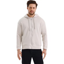 Yakamor Unısex Kapşonlu Fermuarlı Yandan Girme Cepli Sweat