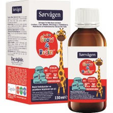 Sorvagen Grow&brain L-Arjinin, Sitikolin, Fosfatidilserin, Dha Omega 3, B12, L- Lizin, Multi Vitamin&mineral Sıvı 150 ml