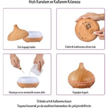 Ultrasonik Hava Nemlendirici Buhar Makinesi 550 ml Kumandalı Oda Nemlendirici Aroma Difüzörü