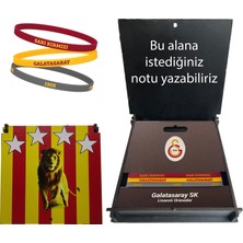 Galatasaray Lisanslı Bileklik Renkli Hediye Ahşap Kutulu