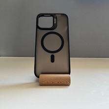 Luxury Aksesuar Apple iPhone 13 Pro Max Magnetic Standlı Kamera Lensli Korumalı Magsafe Wireless Şarj Özellikli Kılıf