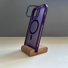 Luxury Aksesuar Apple iPhone 14 Pro Max Magnetic Standlı Kamera Lensli Korumalı Magsafe Wireless Şarj Özellikli Kılıf