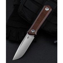 Bestech Hedron BFK02D Kahverengi Kanvas Micarta Sap 3.76'' D2 Bıçak