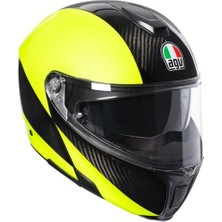 Agv Sportmodular Multi Plk Carbon Yellow Çene Açılır Kask