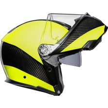 Agv Sportmodular Multi Plk Carbon Yellow Çene Açılır Kask