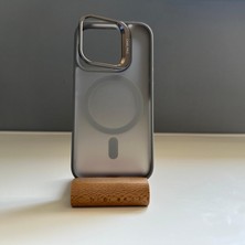 Luxury Aksesuar Apple iPhone 15 Pro Max Magnetic Standlı Kamera Lensli Korumalı Magsafe Wireless Şarj Özellikli Kılıf