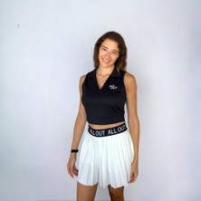 All Out Activewear Kadın Spor Üst Crop Polo Polyester