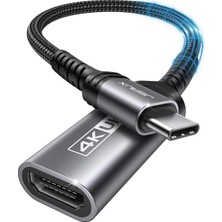 Jsaux CV0049 USB C To HDMI Adaptörü, 4K USB Type-C - HDMI Adaptörü [thunderbolt 3 Uyumlu] iPhone 16 ve 15 Serisi Uyumlu MacBook Pro/air , Samsung Galaxy S21 S20 Ultra S10 S9 S8, Dell Xps 15 Uyumlu