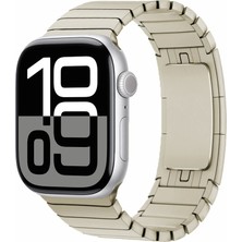 RedClick Apple Watch 10 46MM Krd-35 Çizgi Tasarım Metal Kordon