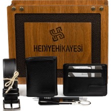 Grande 1414   Deri Erkek Cüzdan & Kartlık ve Kemer Seti