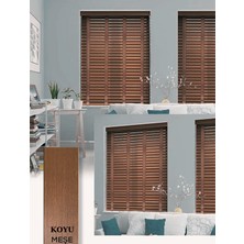 Wooden Blinds %100 Doğal Ahşap Jaluzi Perde 50mm, Alüminyum Kasalı Yüksek Kaliteli - Kurdelalı