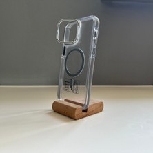 Luxury Aksesuar Apple iPhone 14 Pro Max Premium Skyarmor Kılıf Standlı C Premium Magsafe Wireless Şarj Özellikli Kılıf