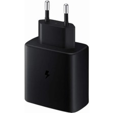 BashaSaray Samsung Galaxy S24 Uyumlu 45 Watt Hızlı Şarj Aleti - Usb-C Adaptör ve Kablo - Siyah