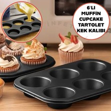 10CM Büyük Boy 6'lı Muffin Cupcake Kalıbı , Cheesecake Tartolet Kek Kurabiye Pasta Çörek Kek Kalıbı