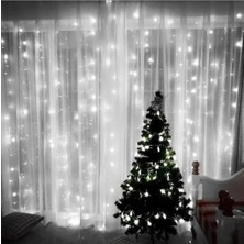 YPS-113B 600 Ledli 2x3 M Perde LED /IP44 Iç Mekan/30 Led*20 Saçak Fişli Beyaz Işık