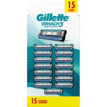 Gillette Mach 3 Sport Tıraş Bıçağı 15'li Yedek