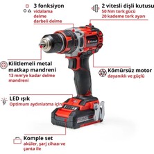 Einhell Tp-Cd 18/50 Li i Bl Kömürsüz Akülü Darbeli Matkap - 18V 2AH Çift Akülü Set