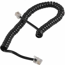 Telefon Spiral Kablo Siyah 4p/4c