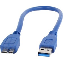 Powermaster PM-12900 USB 3.0 Mavi 30 cm Data Mıcro USB Kablosu