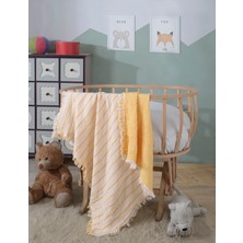 Luxtex 4 Katlı, Çift Taraf, 100 x 120 cm Pamuklu Bebek Müslin Örtü, Çok Amaçlı Bebek Battaniyesi