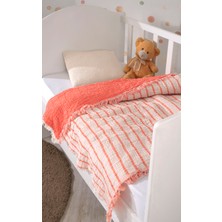 Luxtex 4 Katlı, Çift Taraf, 100 x 120 cm Pamuklu Bebek Müslin Örtü, Çok Amaçlı Bebek Battaniyesi