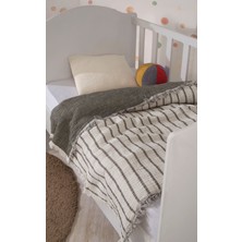 Luxtex 4 Katlı, Çift Taraf, 100 x 120 cm Pamuklu Bebek Müslin Örtü, Çok Amaçlı Bebek Battaniyesi