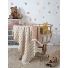 Luxtex 4 Katlı, Çift Taraf, 100 x 120 cm Pamuklu Bebek Müslin Örtü, Çok Amaçlı Bebek Battaniyesi