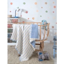 Luxtex 4 Katlı, Çift Taraf, 100 x 120 cm Pamuklu Bebek Müslin Örtü, Çok Amaçlı Bebek Battaniyesi
