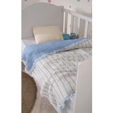 Luxtex 4 Katlı, Çift Taraf, 100 x 120 cm Pamuklu Bebek Müslin Örtü, Çok Amaçlı Bebek Battaniyesi