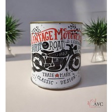 Motosiklet Desenli Vintage Kumbara
