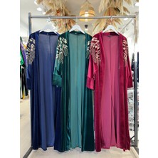 Nakışlı Abaya Standart - Siyah