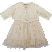 Kız Bebek Sarı Bolerolu Tüllü Fırfırlı Elbise - 1013979