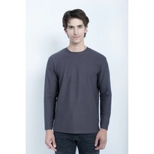 Sportuel Bisiklet Yaka Erkek Sweat